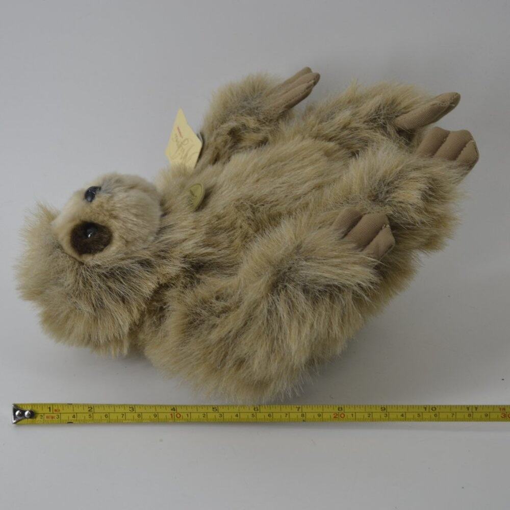 Miyoni by Aurora Sloth plush brown faux fur Stuffed Animal - Picture 10 of 13
